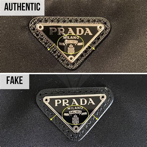 how to tell real prada purse from fake|identify prada purses.